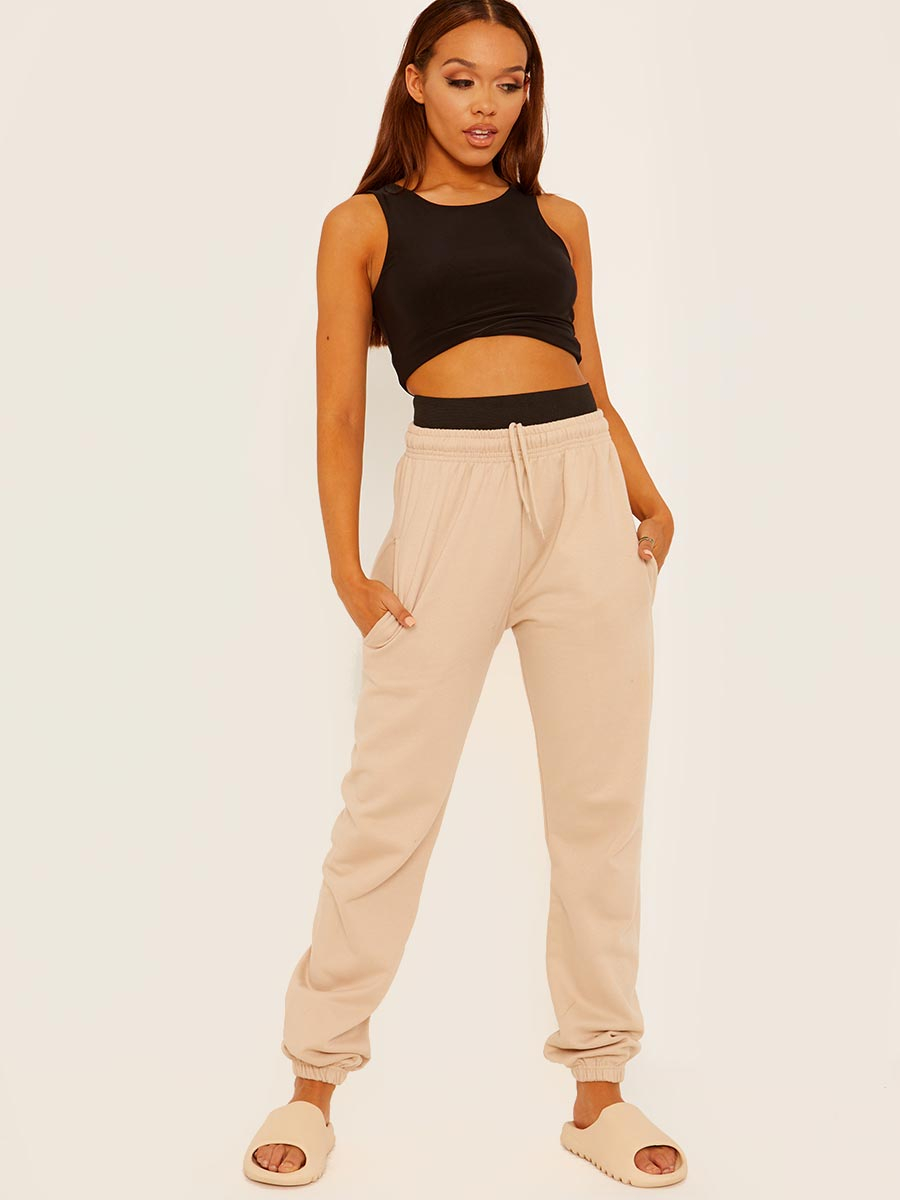 Joggers With High Waist Elastic Band